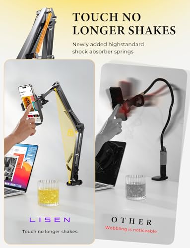 Flexible Clamp Gooseneck Phone Holder for Desk & Bed