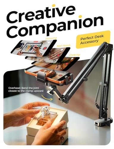 Flexible Clamp Gooseneck Phone Holder for Desk & Bed
