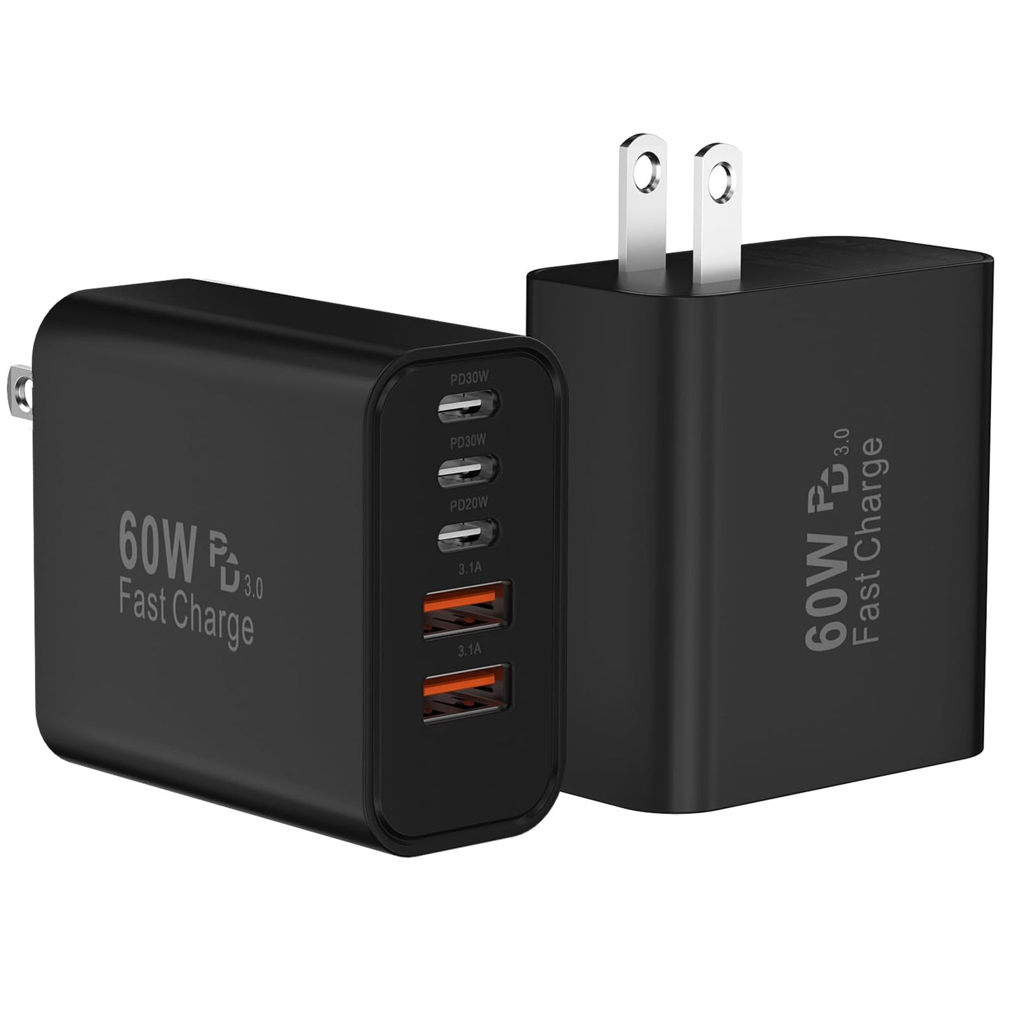 60W USB-C Fast Wall Charger Block