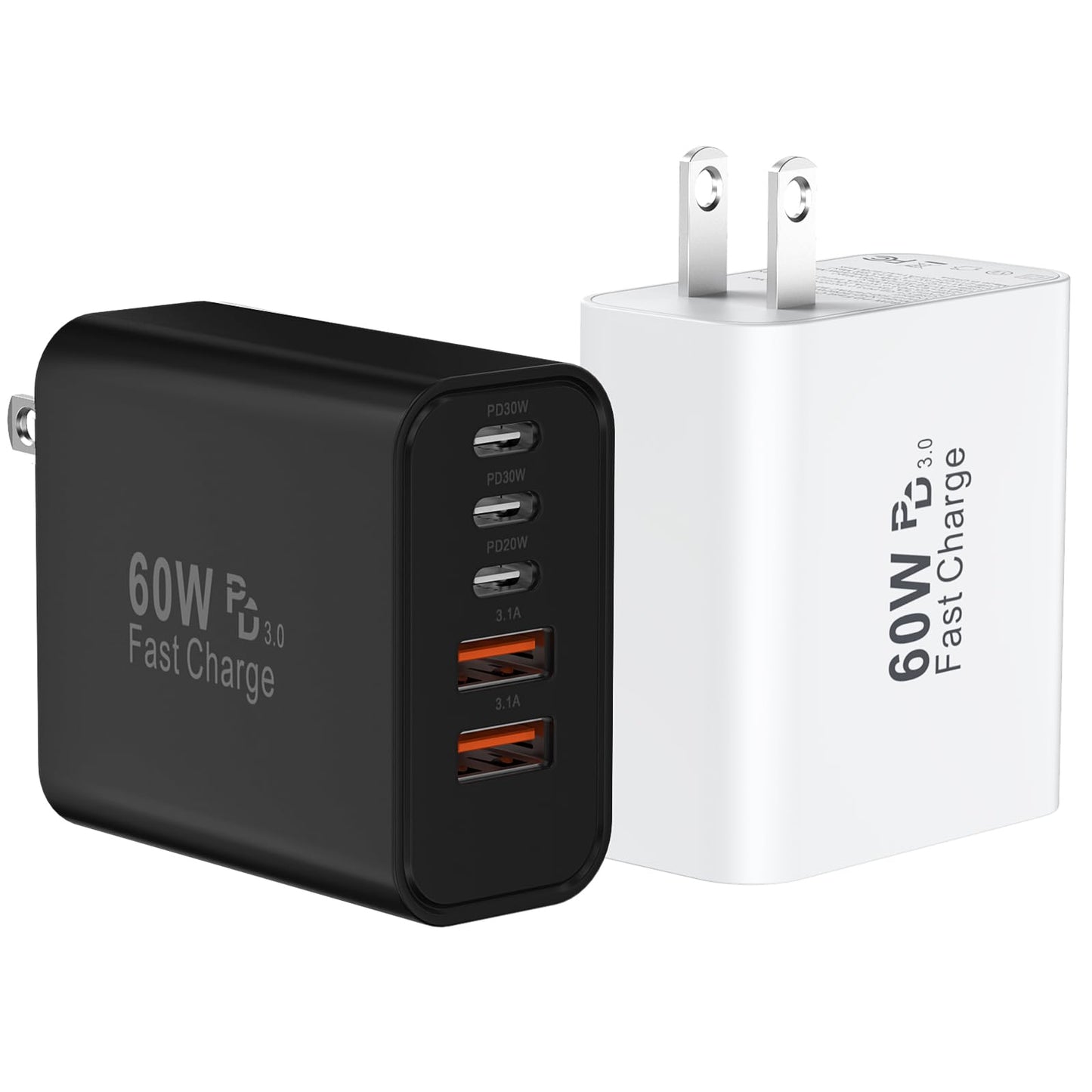 60W USB-C Fast Wall Charger Block