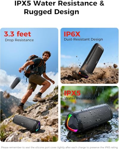 Portable Bluetooth Speaker with Waterproof Design