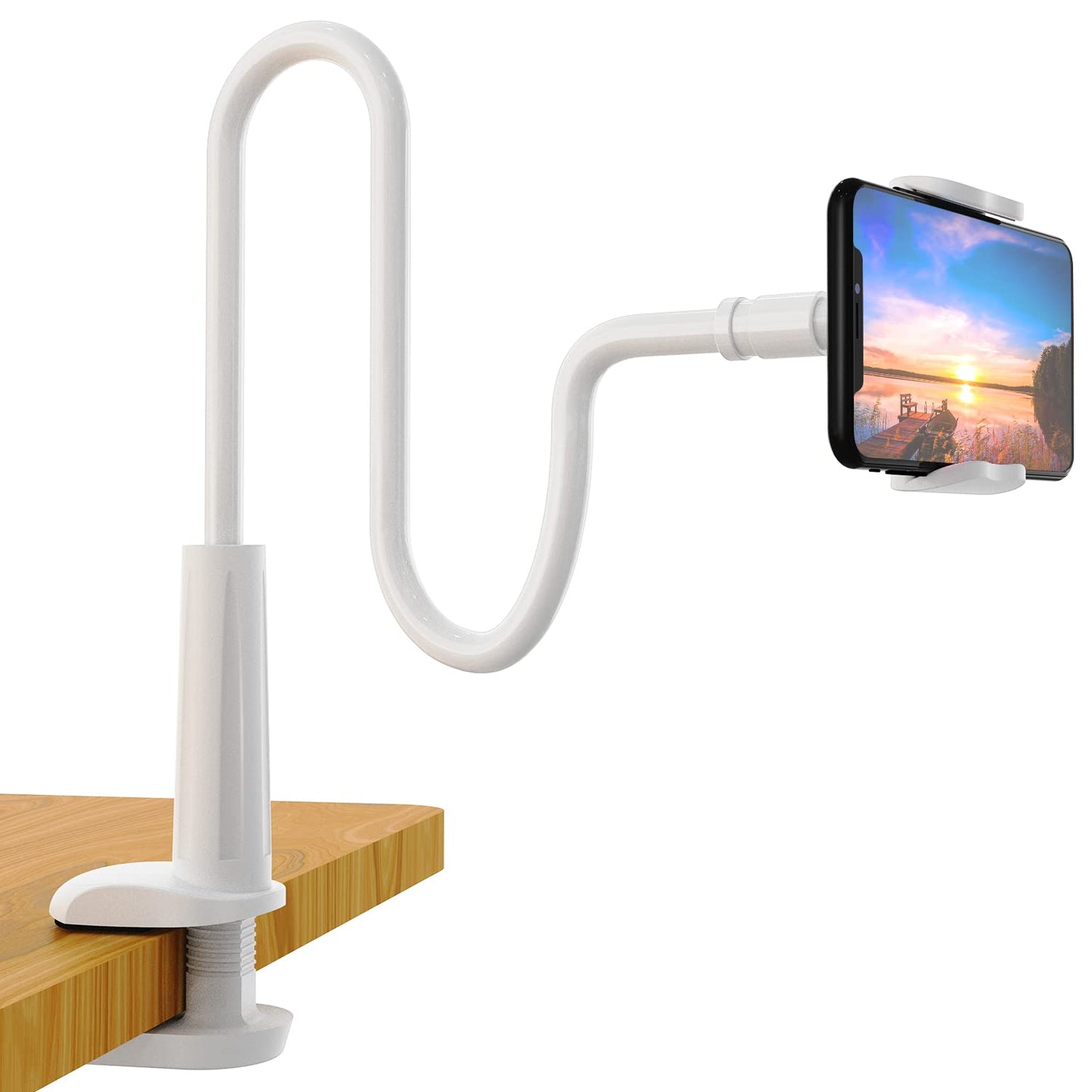 Flexible Gooseneck Phone Holder with Desk Clamp Mount
