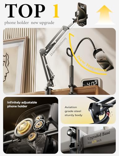 Flexible Clamp Gooseneck Phone Holder for Desk & Bed