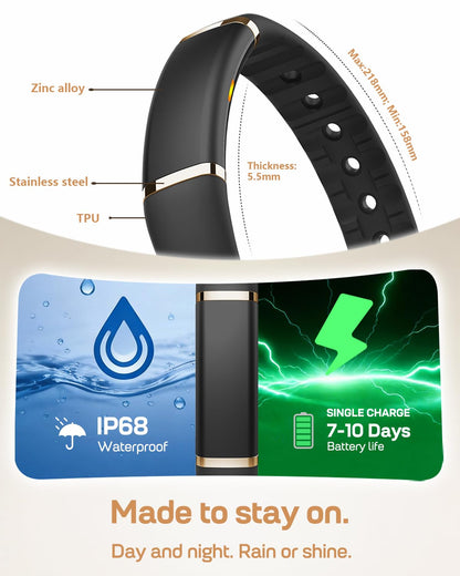Screenless Fitness Tracker with Health Monitoring