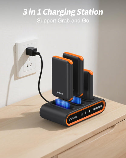 10000mAh Portable Power Bank with Built-In Cables