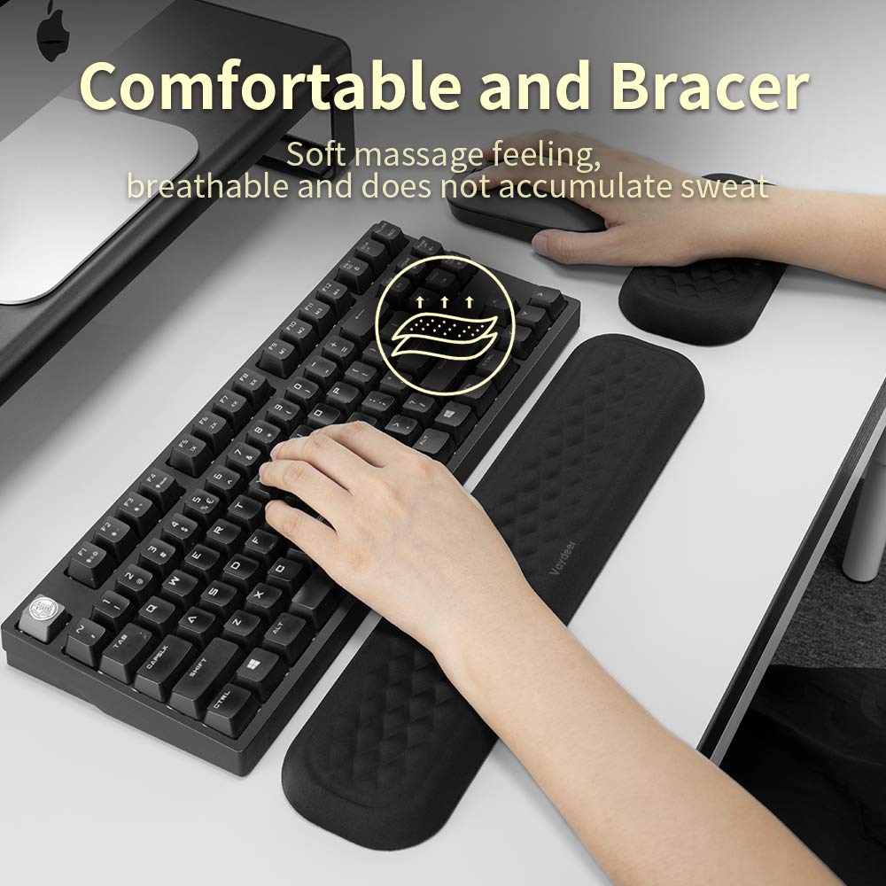 Ergonomic Keyboard and Mouse Wrist Rest Pad