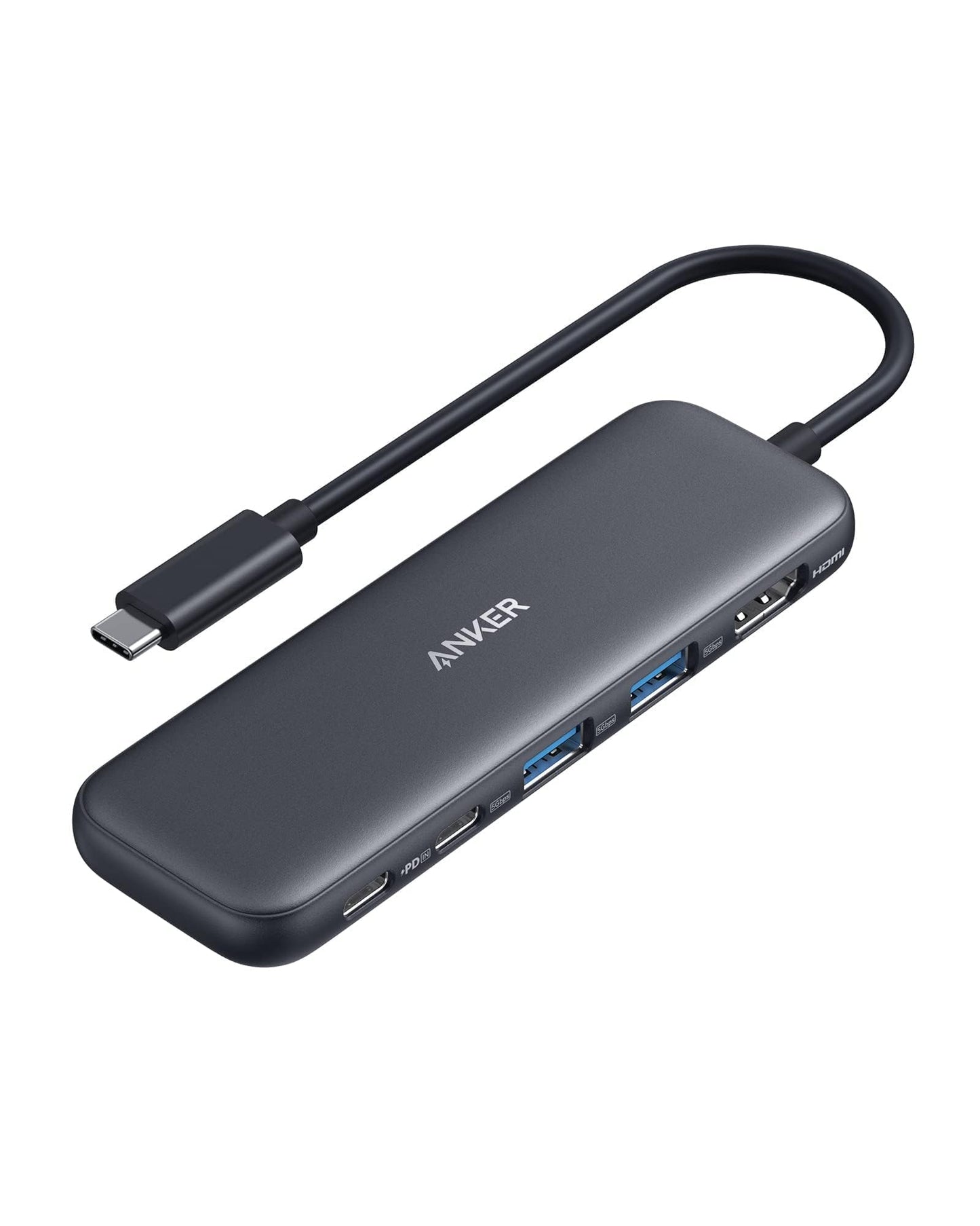 5-in-1 USB-C Hub with Multi-Port Connectivity