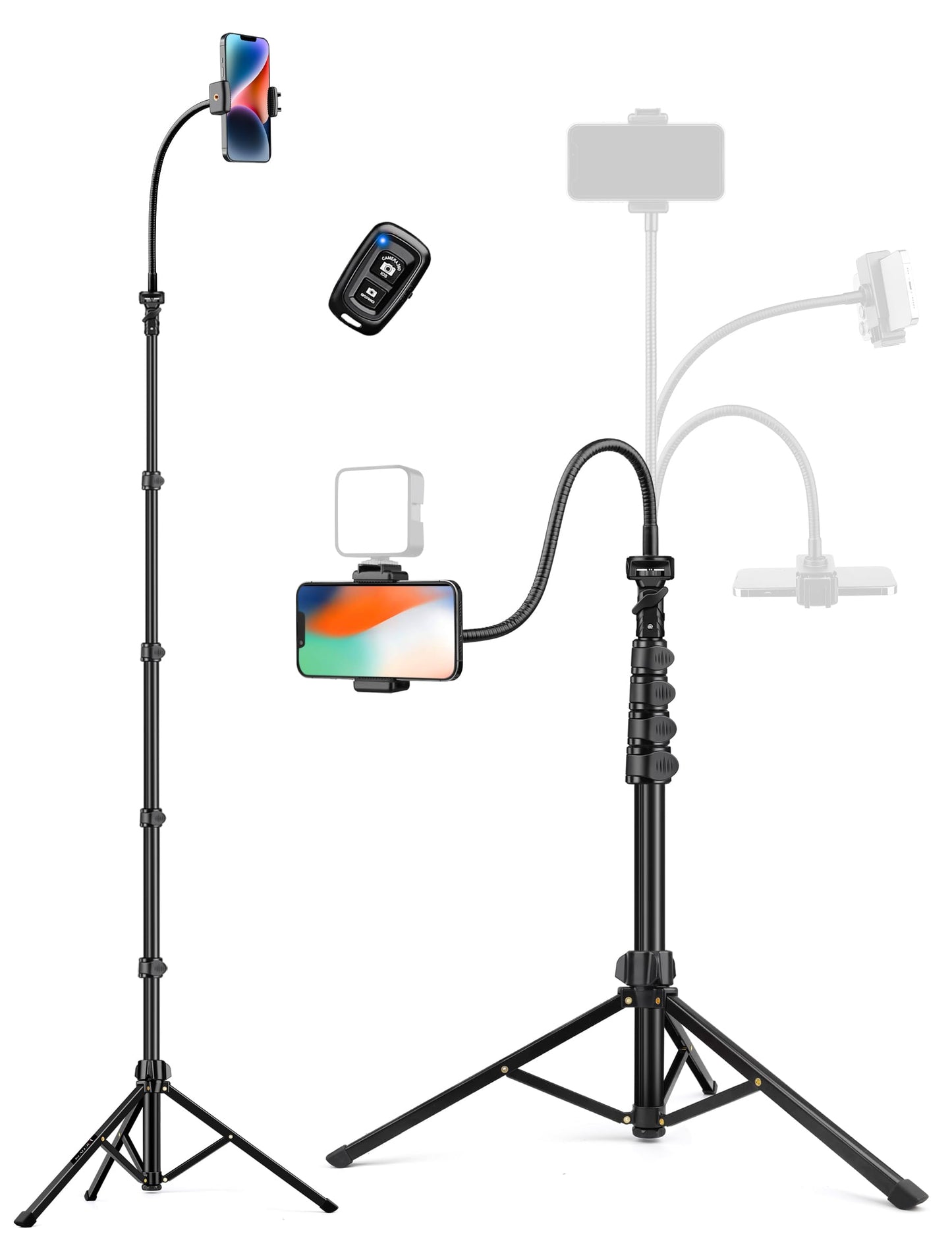 Adjustable Phone Tripod Stand with 360° Ball Head