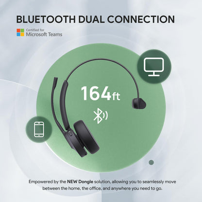 Wireless Bluetooth Headset with Noise-Canceling Microphone