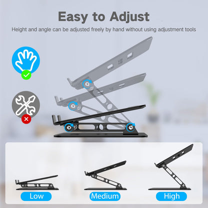 Adjustable Laptop Stand for Desk Setup
