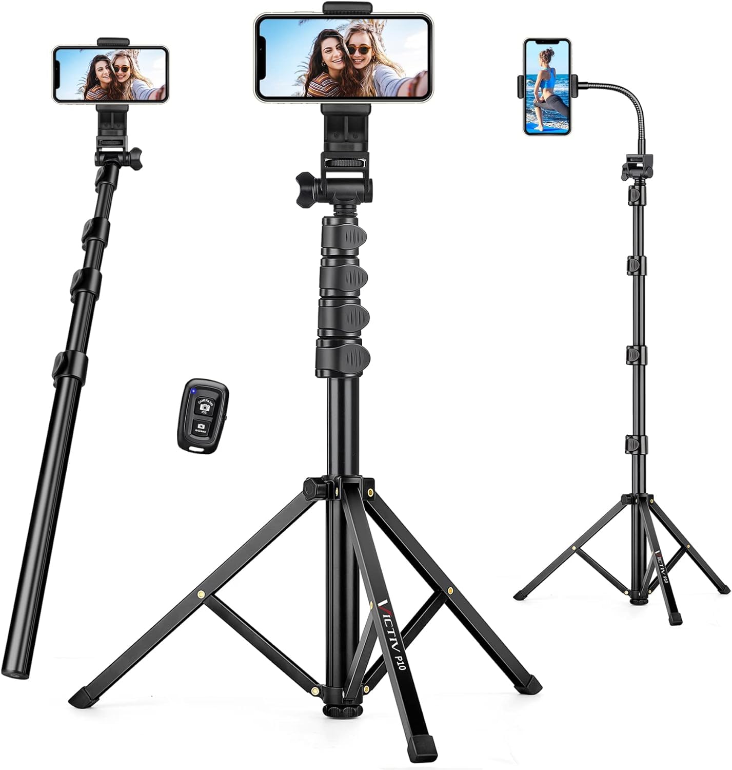Adjustable Phone Tripod Stand with 360° Ball Head