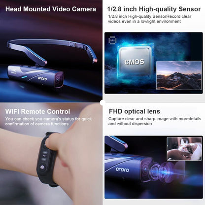 4K Wearable Vlog Camera with Gimbal Stabilization