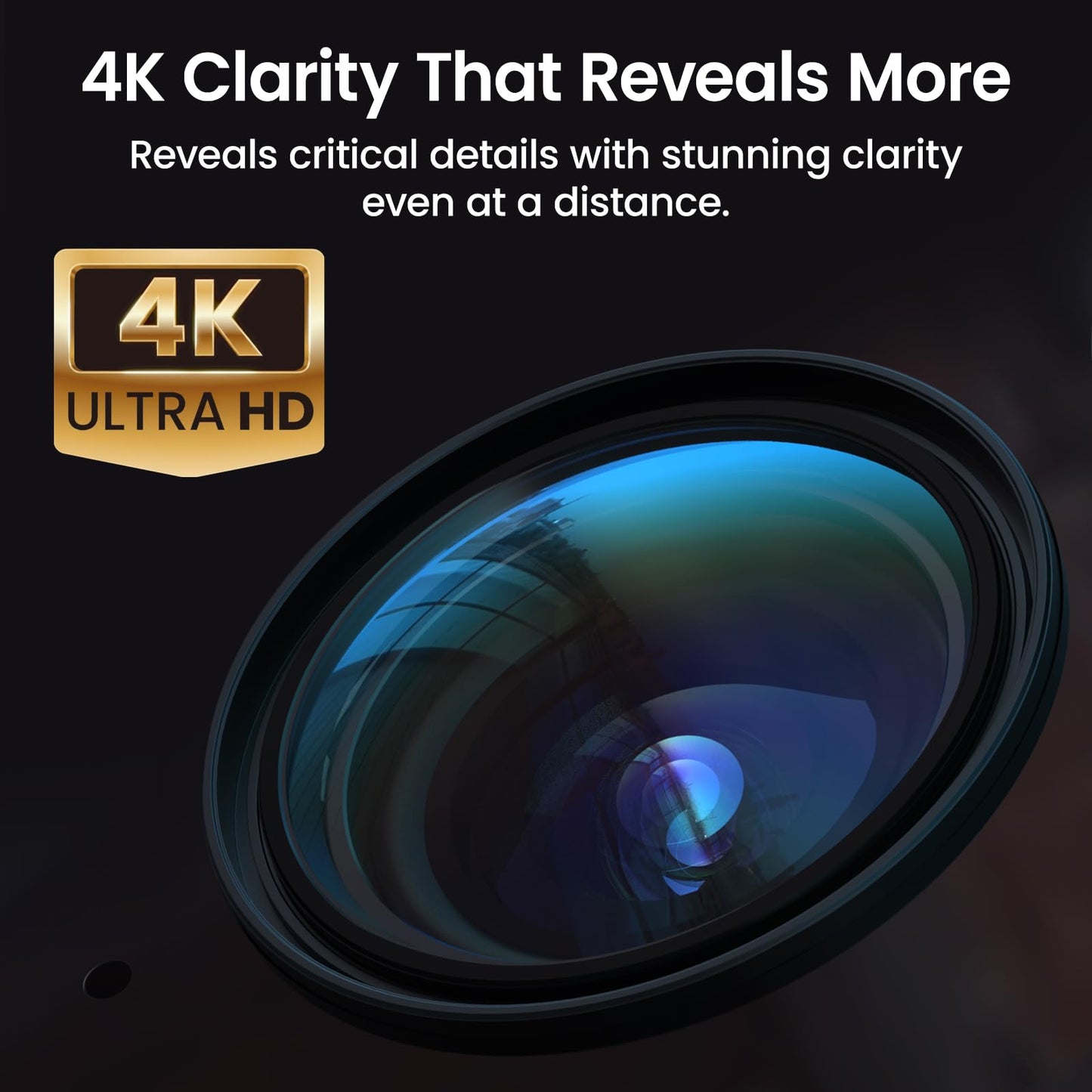 4K Solar Security Camera with 360° Tracking System