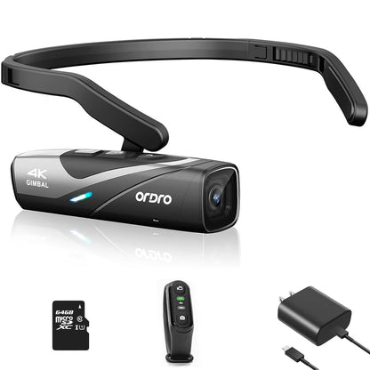 4K Wearable Vlog Camera with Gimbal Stabilization