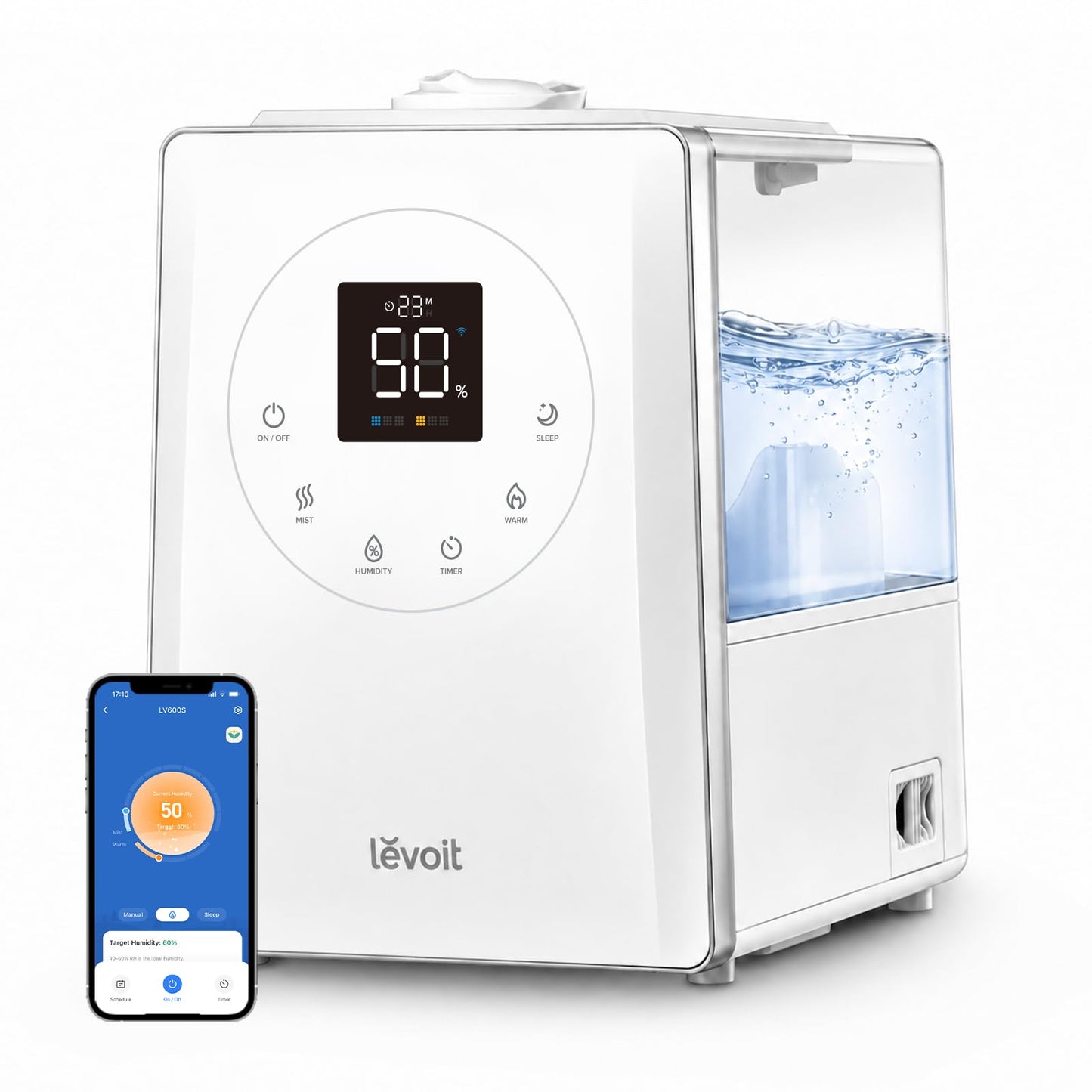 Smart Humidifier with 100-Hour Runtime & App Control