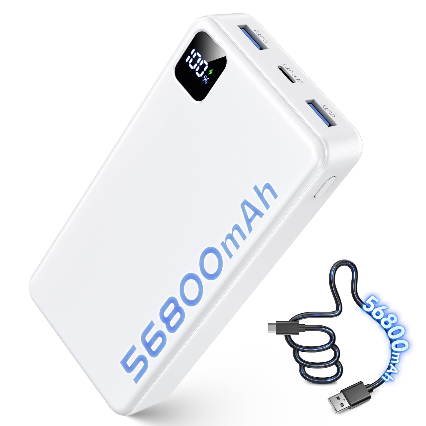 Portable Charger 56800mAh, 22.5W Fast Charging Power Bank with LED Display
