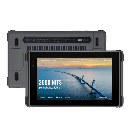 HUGEROCK X7 Rugged Tablet PC 2600nit Sunlight Readable,7 Inch RAM 8GB+ROM 128GB Android 13 Outdoor Anti-Drop Waterproof Tablets for UAV Camping Fishing Moto Drone Camera Monitor