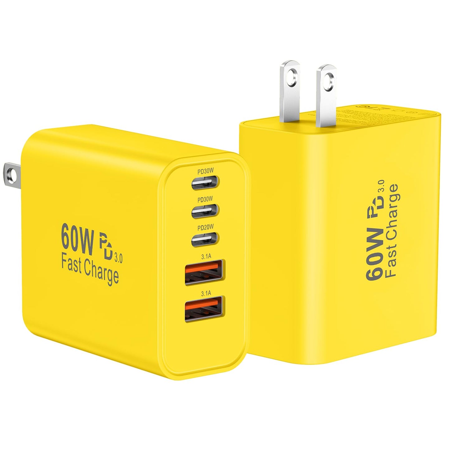 60W USB-C Fast Wall Charger Block