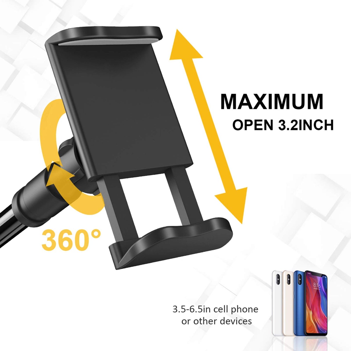 Flexible Gooseneck Phone Holder with Desk Clamp Mount
