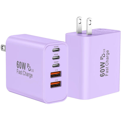 60W USB-C Fast Wall Charger Block