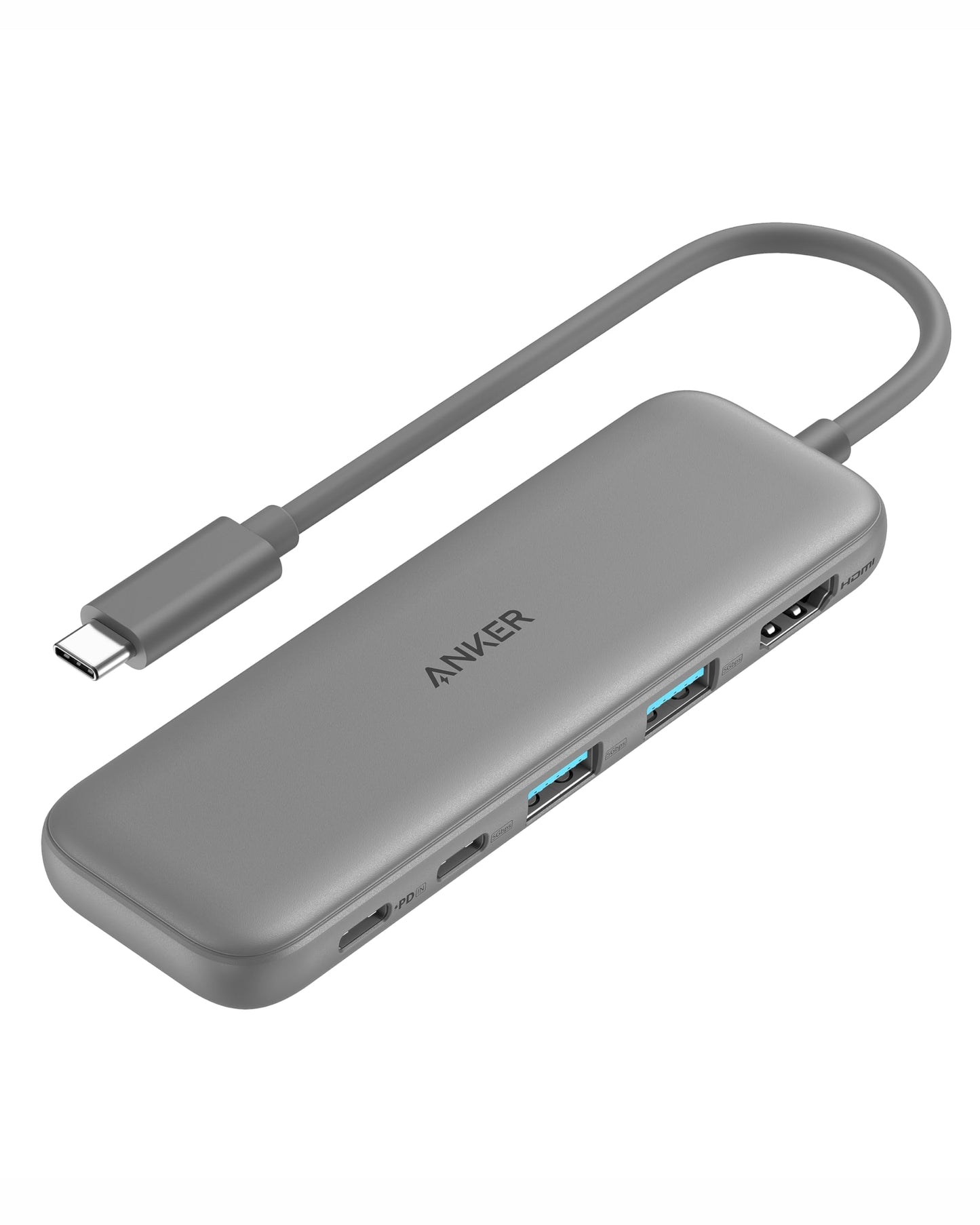 5-in-1 USB-C Hub with Multi-Port Connectivity