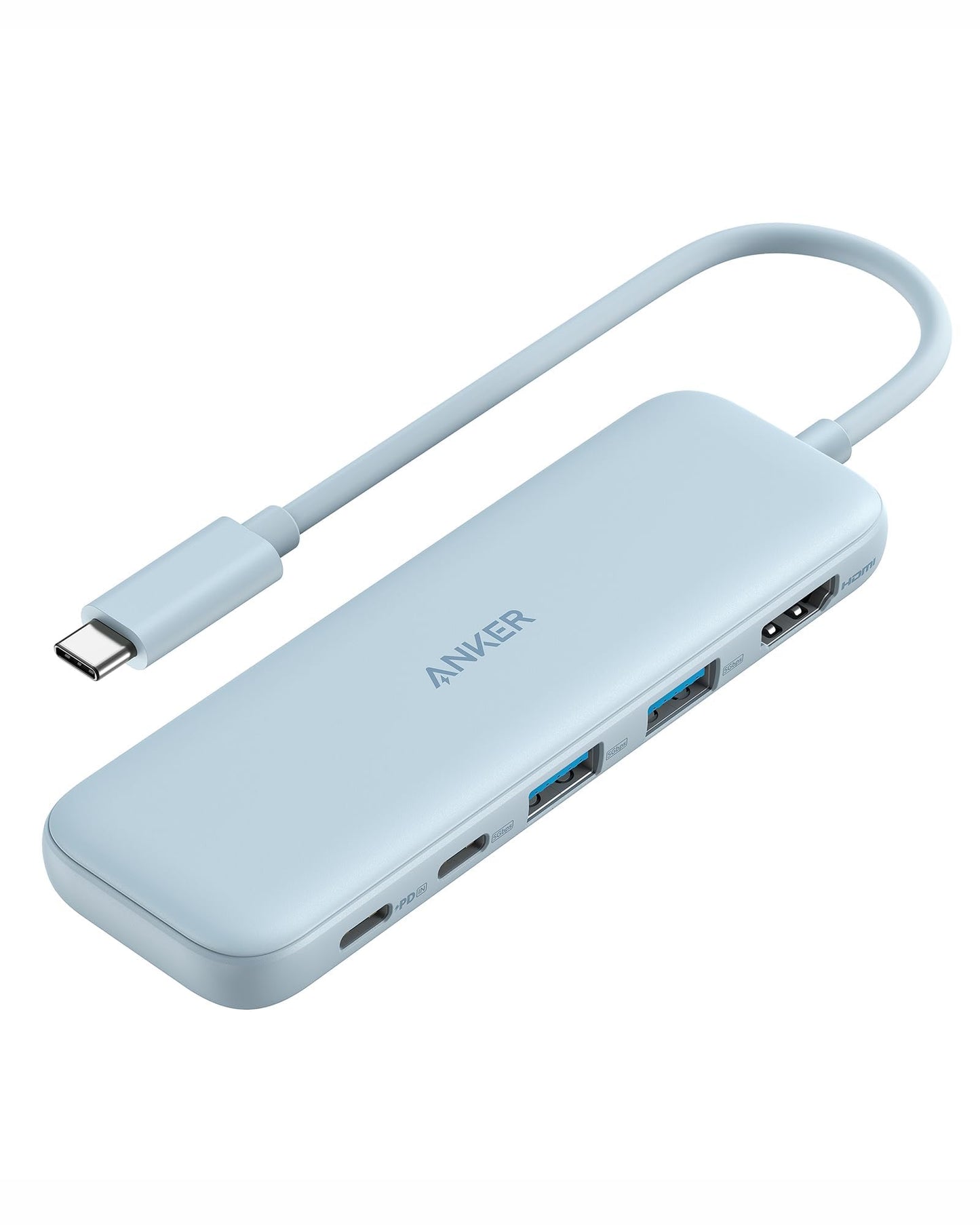 5-in-1 USB-C Hub with Multi-Port Connectivity