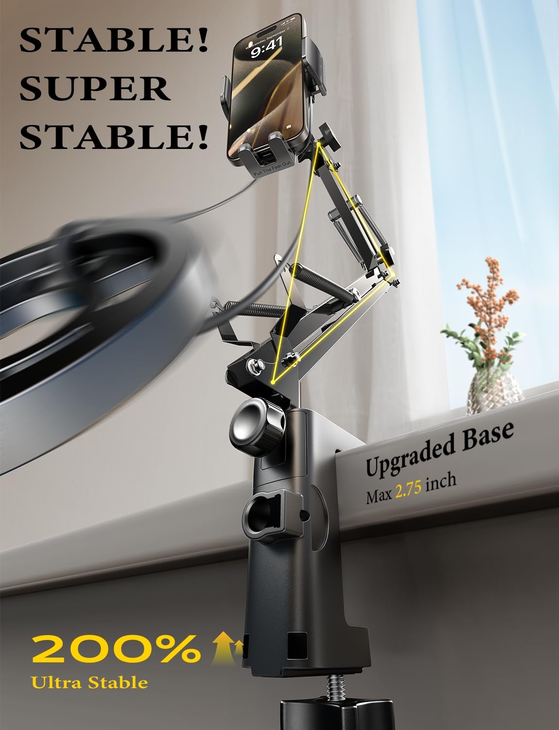 Flexible Clamp Gooseneck Phone Holder for Desk & Bed