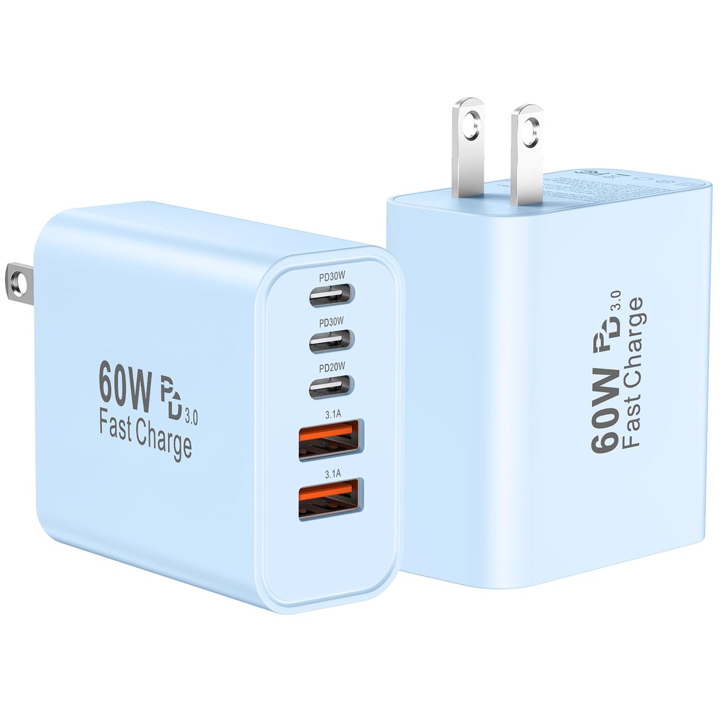 60W USB-C Fast Wall Charger Block
