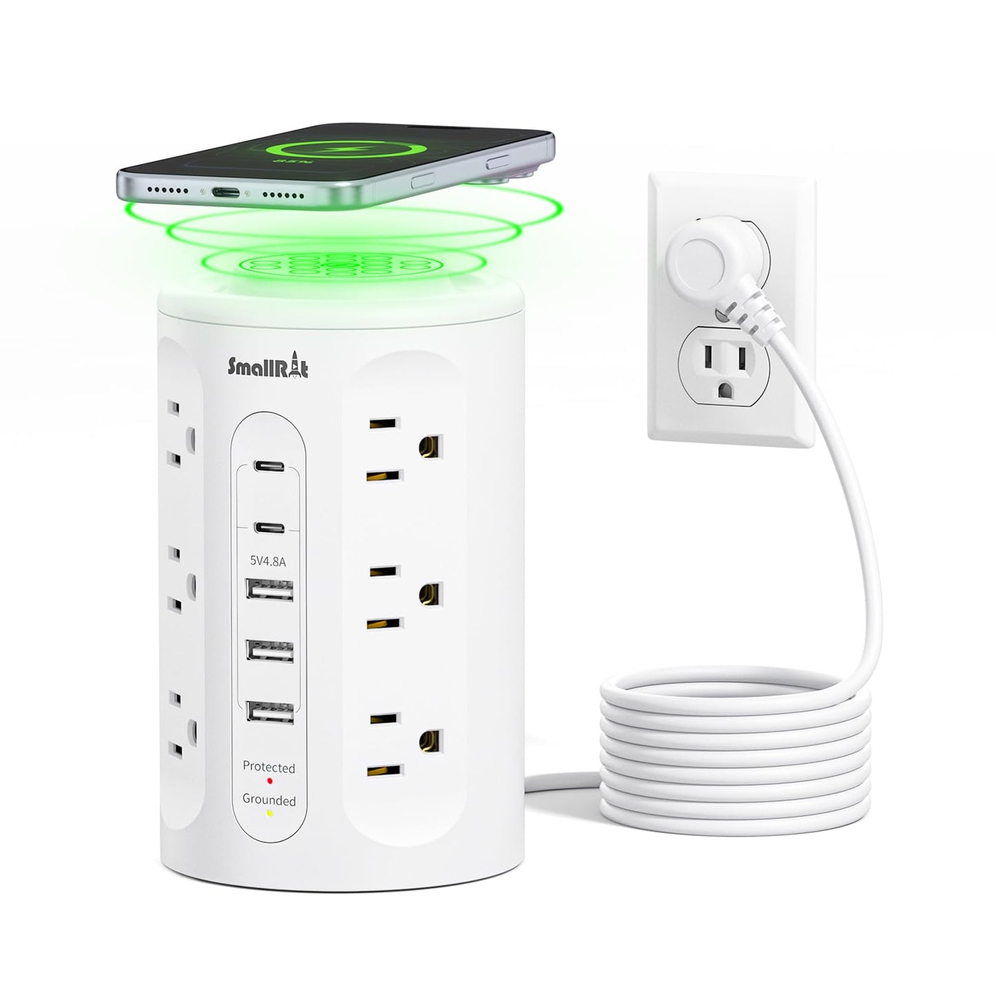 Power Strip with USB Charging & Night Light