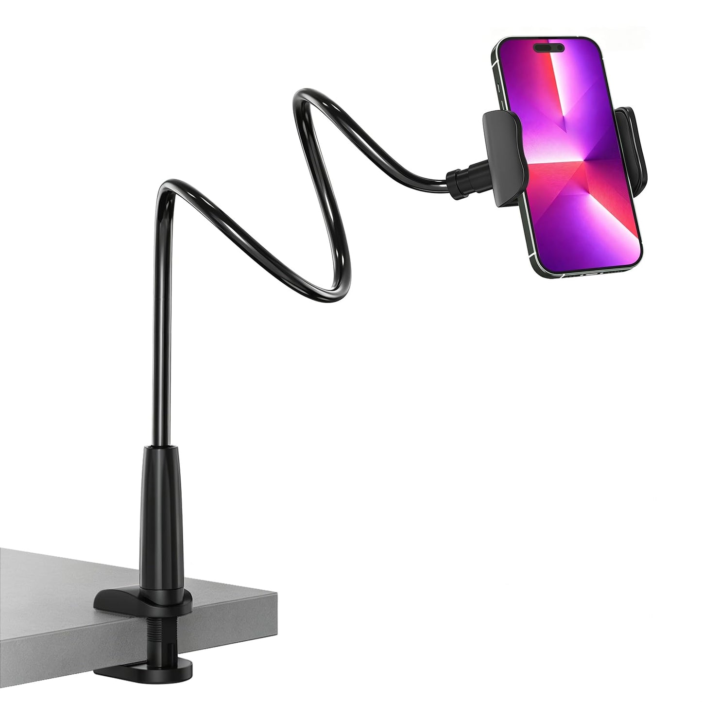 Flexible Gooseneck Phone Holder with Clamp Mount