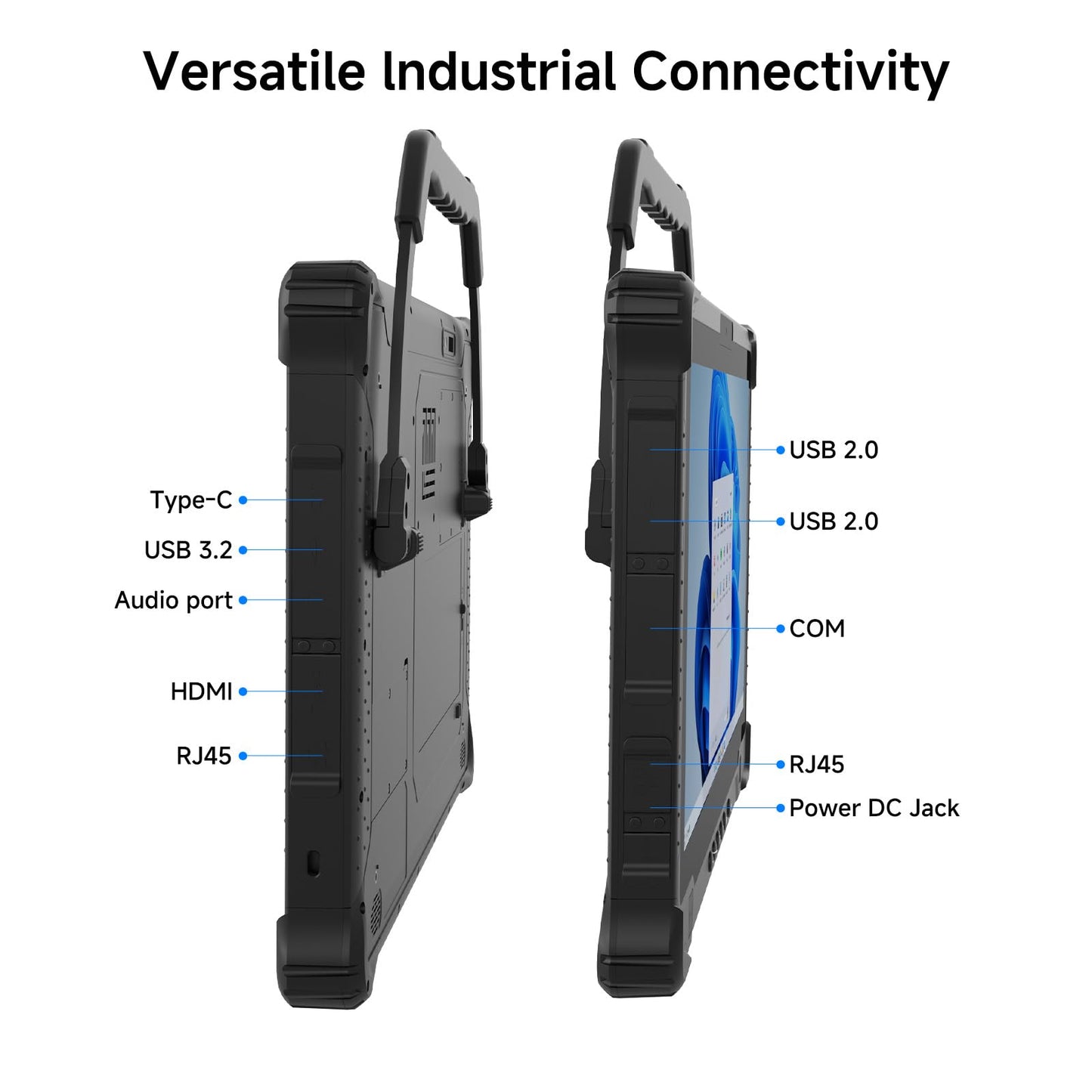 ONERugged M14A Windows Rugged Tablet, 5G 14-Inch FHD 1000 Nits Touchscreen, Intel i5-1235U, 16GB RAM 256GB SSD, IP65 Waterproof Industrial Tablet PC for Outdoor Work Field Service