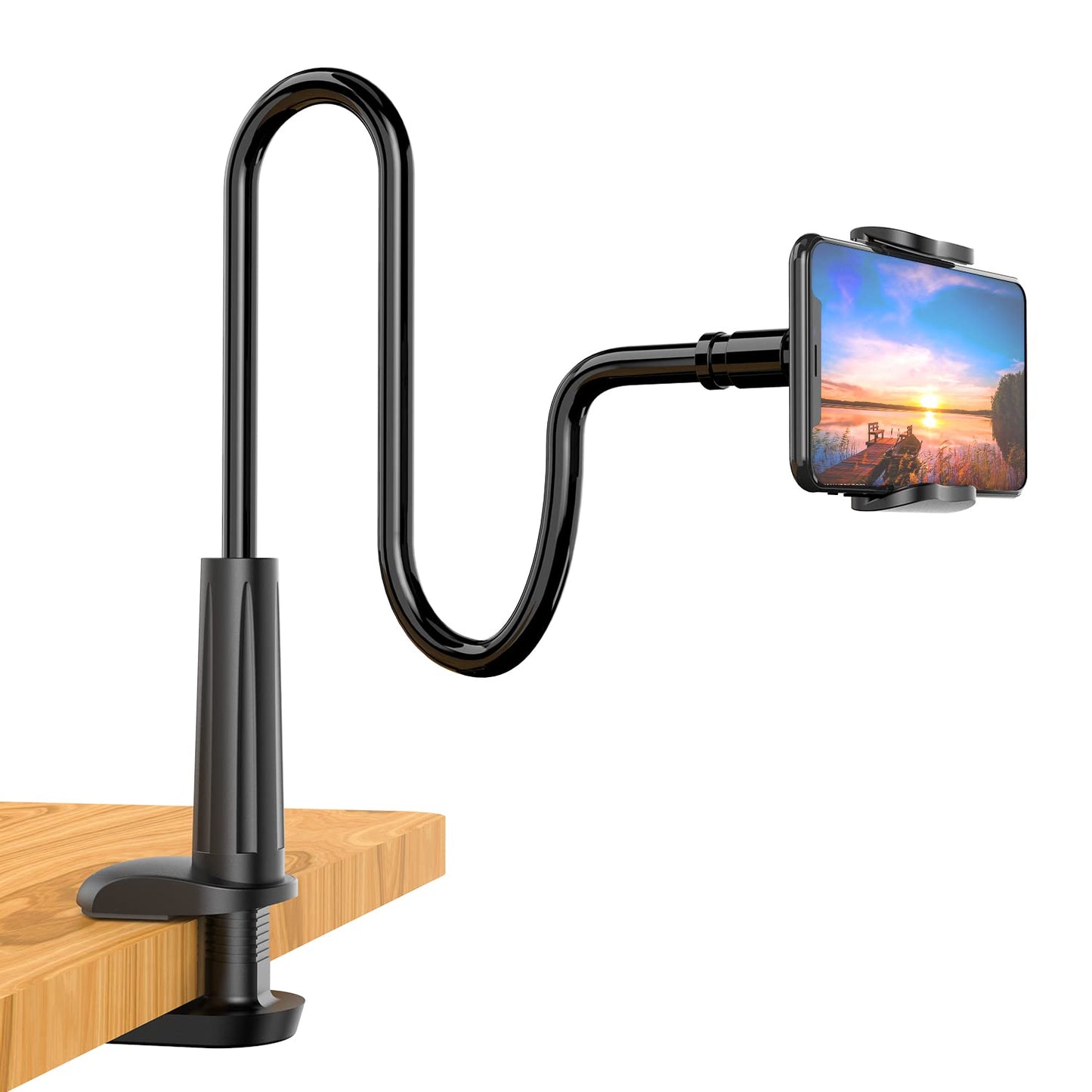 Flexible Gooseneck Phone Holder with Desk Clamp Mount