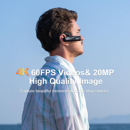 4K Wearable Vlog Camera with Gimbal Stabilization