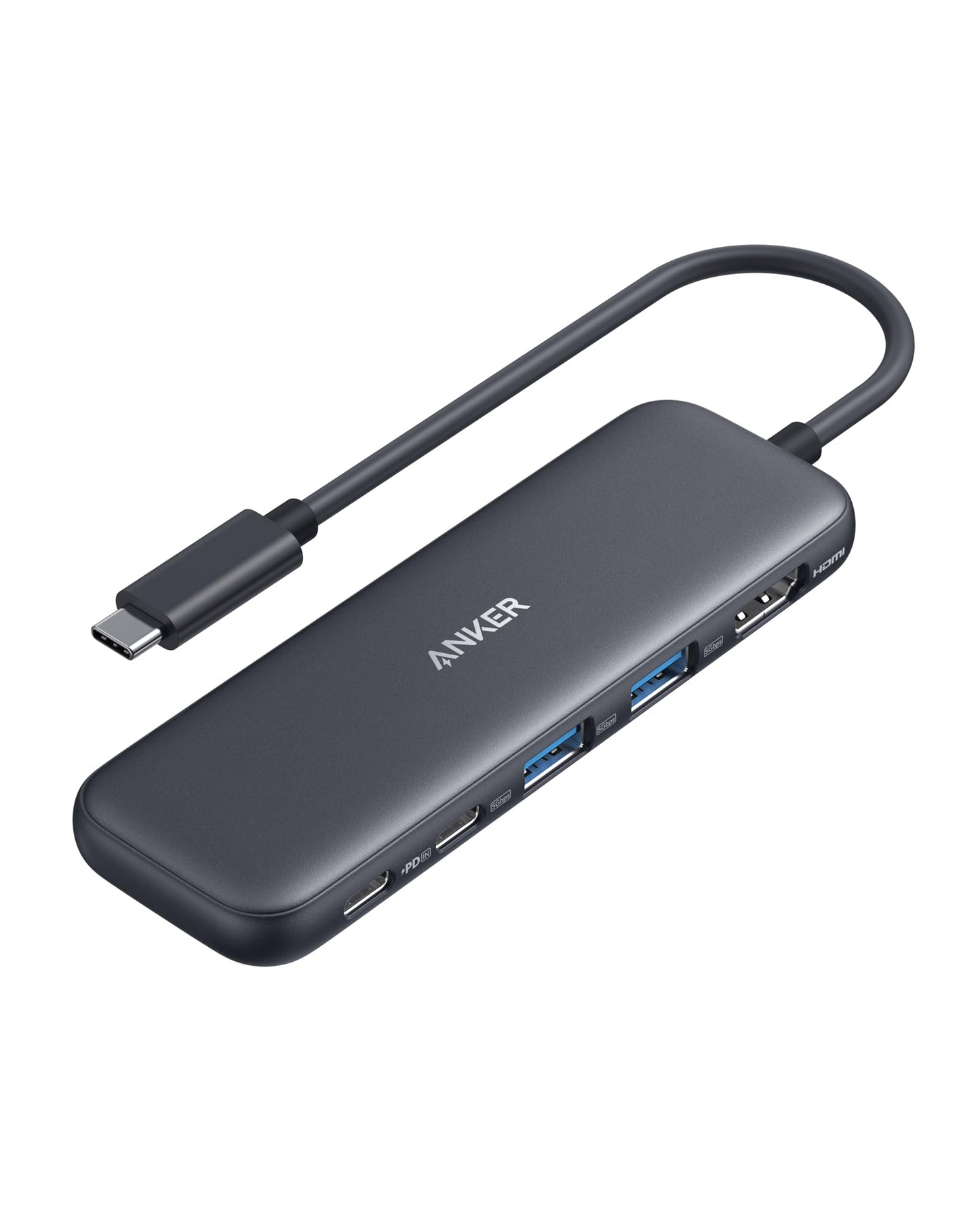 5-in-1 USB-C Hub with Multi-Port Connectivity