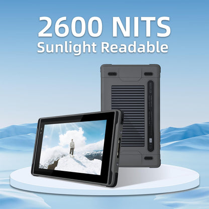 HUGEROCK X7 Rugged Tablet PC 2600nit Sunlight Readable,7 Inch RAM 8GB+ROM 128GB Android 13 Outdoor Anti-Drop Waterproof Tablets for UAV Camping Fishing Moto Drone Camera Monitor