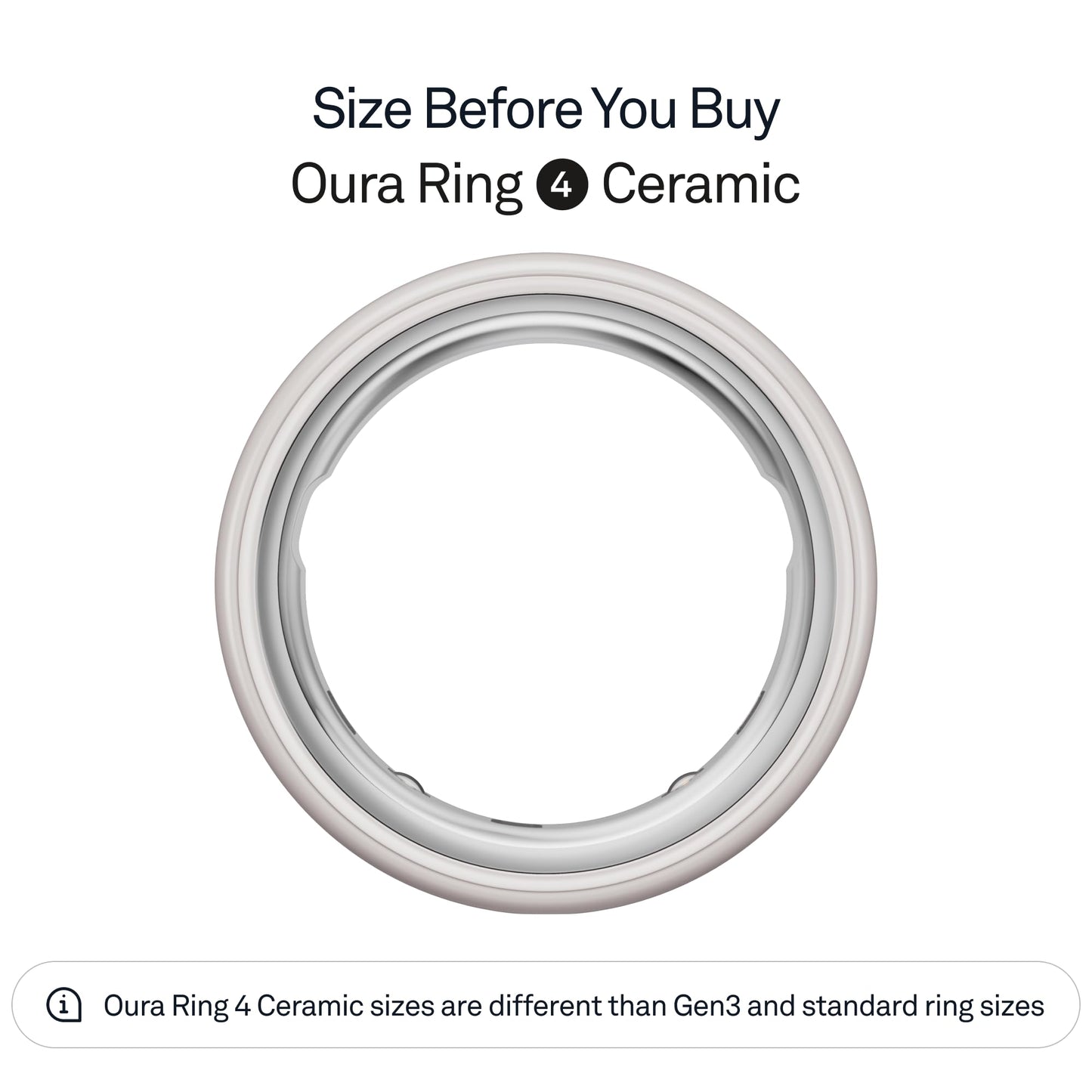 Oura Ring 4 - Silver - Size 8 - Size Before You Buy