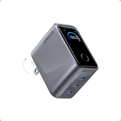 160W GaN Charger with 3-Port Fast Charging