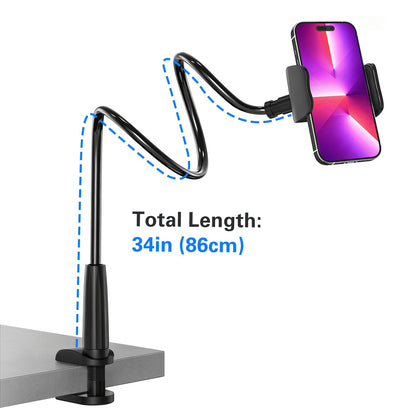 Flexible Gooseneck Phone Holder with Clamp Mount