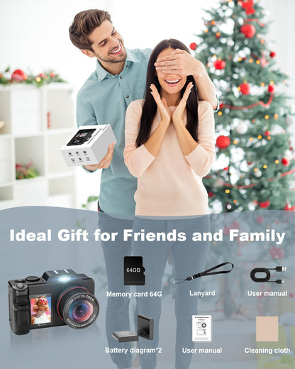 5K Digital Camera with Dual Screen & Autofocus