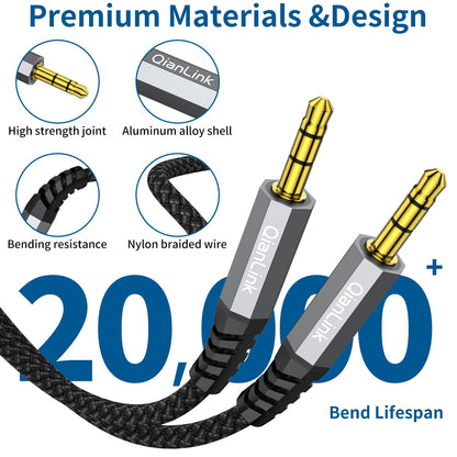 Premium 3.5mm AUX Audio Cable with Braided Design