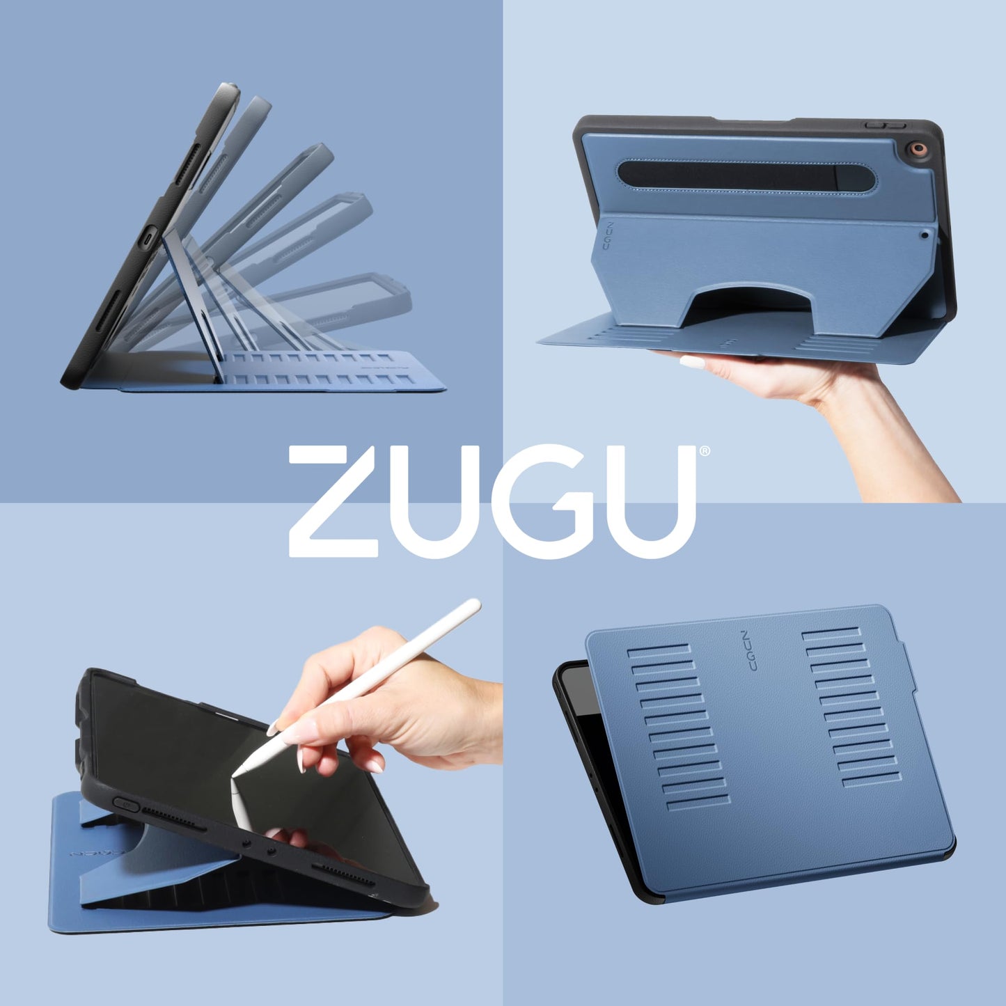Magnetic iPad Case with Adjustable Stand Cover