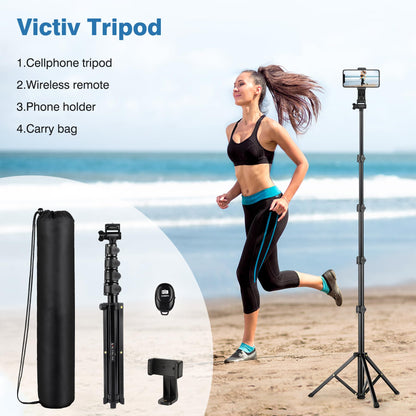 Adjustable Phone Tripod Stand with 360° Ball Head