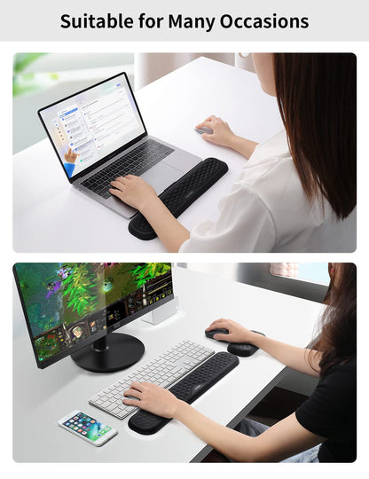 Ergonomic Keyboard and Mouse Wrist Rest Pad