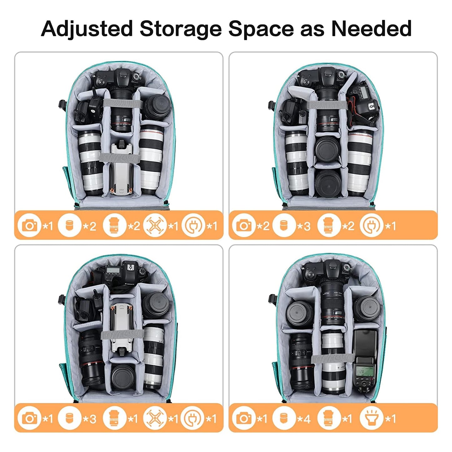 Waterproof Camera Backpack with Laptop & Tripod Holder