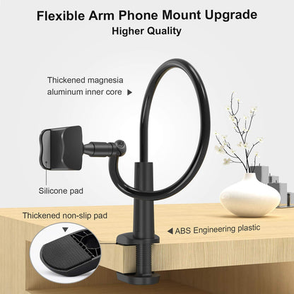 Flexible Gooseneck Phone Holder with Desk Clamp Mount