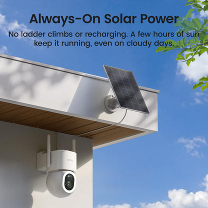 4K Solar Security Camera with 360° Tracking System