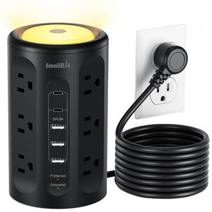 Power Strip with USB Charging & Night Light