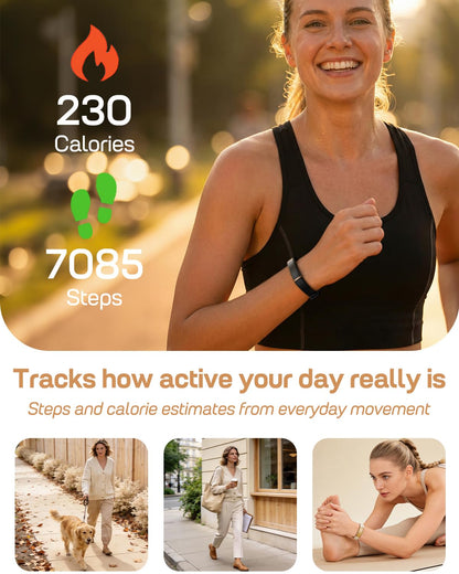 Screenless Fitness Tracker with Health Monitoring