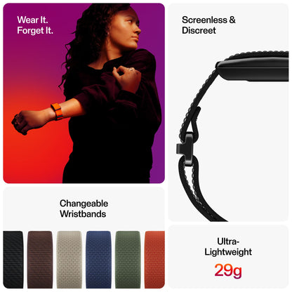 Screen-Free Fitness Band with Health Tracking Features
