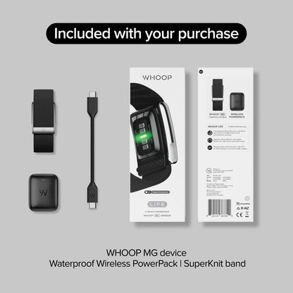 WHOOP 5.0/MG Activity Tracker - 12 Month Membership - Health and Fitness Wearable – 24/7 Activity and Sleep Tracker, Personalized Coaching, Menstrual Cycle Insights – 14+ Days Battery Life
